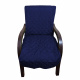 Capa Para Cadeira Poltrona Matelada Sem Braços Com Fita De Fixação E Assento De 55Cm - Azul Marinho