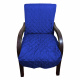 Capa Para Cadeira Poltrona Matelada Sem Braços Com Fita De Fixação E Assento De 55Cm - Azul Royal