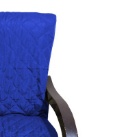 Capa Para Cadeira Poltrona Matelada Sem Braços Com Fita De Fixação E Assento De 55Cm - Azul Royal