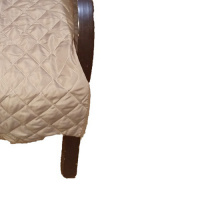 Capa Para Cadeira Poltrona Matelada Sem Braços Com Fita De Fixação E Assento De 55Cm - Bege