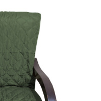 Capa Para Cadeira Poltrona Matelada Sem Braços Com Fita De Fixação E Assento De 55Cm - Verde Musgo