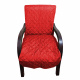 Capa Para Cadeira Poltrona Matelada Sem Braços Com Fita De Fixação E Assento De 55Cm - Vermelho