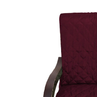 Capa Para Cadeira Poltrona Matelada Sem Braços Com Fita De Fixação E Assento De 55Cm - Vinho