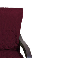 Capa Para Cadeira Poltrona Matelada Sem Braços Com Fita De Fixação E Assento De 55Cm - Vinho