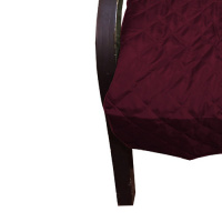 Capa Para Cadeira Poltrona Matelada Sem Braços Com Fita De Fixação E Assento De 55Cm - Vinho