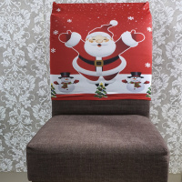 Capa Para Encosto De Cadeira De Jantar Estampada Em Malha Gel  - Natal