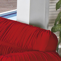 Capa Protetora De Sofá Em Malha Gel Com 21 Elásticos 2 Lugares - Vermelho
