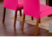 Capas Para Cadeiras De Jantar 04 Peças Em Malha Gel Lisa - Pink