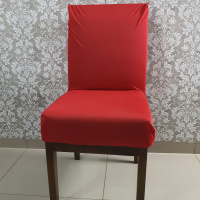 Capas Para Cadeiras De Jantar 04 Peças Em Malha Gel Lisa - Vermelho
