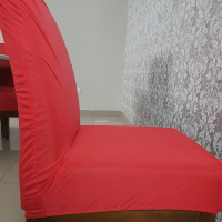 Capas Para Cadeiras De Jantar 04 Peças Em Malha Gel Lisa - Vermelho
