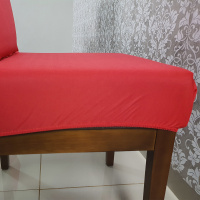 Capas Para Cadeiras De Jantar 04 Peças Em Malha Gel Lisa - Vermelho