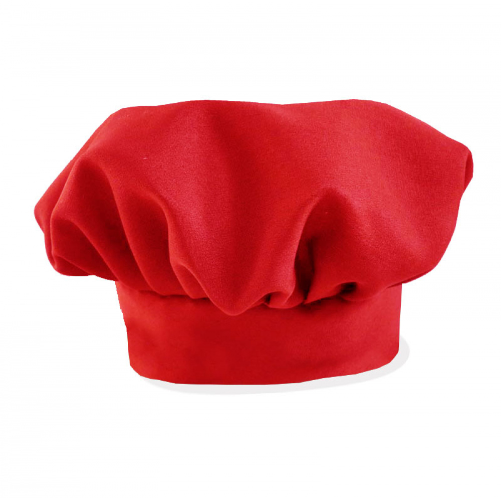 Chapéu De Cozinheiro 30cm X 15cm Liso Tecido Oxford - Vermelho