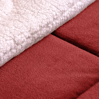 Coberdrom Casal King 2,60m X 2,40m Manta Microfibra E Sherpa Lã Pele de Carneiro Fuji - Vermelho
