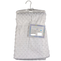 Cobertor Para Bebê Microfibra De Bolinhas 1,50m X 1,00m Com Cabide Sweet Baby - Branco