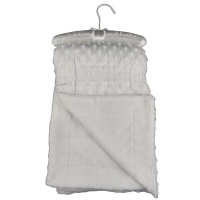 Cobertor Para Bebê Microfibra De Bolinhas 1,50m X 1,00m Com Cabide Sweet Baby - Branco