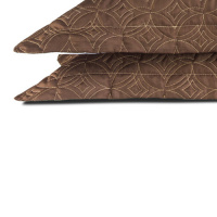 Cobre Leito Casal Queen Matelado 03 Peças Tecido Microfibra Luxury - Chocolate