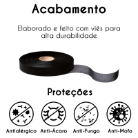 Cobre Leito Casal Queen Matelado Rosas Ultrassônico Microfibra 03 Peças - Branco