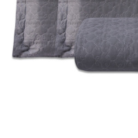Cobre Leito King Matelado Liso Percal 200 Fios 03 Peças Tous Les Jours - Cinza