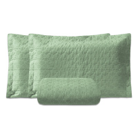 Cobre Leito King Matelado Liso Percal 200 Fios 03 Peças Tous Les Jours - Verde Menta