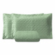 Cobre Leito Queen Matelado Liso Percal 200 Fios 03 Peças Tous Les Jours - Verde Menta