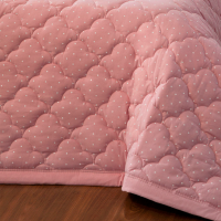 Cobre Leito Queen Tecido Misto Matelado Kit 07 Peças Athena- Rosê