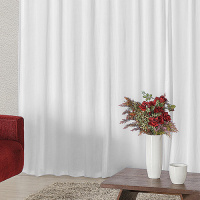 Cortina Com Bandô Jennifer Em Malha Gel 4,00M x 2,60M Para Varão Duplo - Azul/Royal/Branco