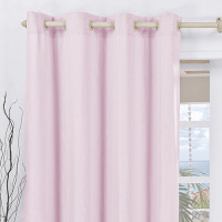 Cortina Corta Luz PVC Com Voal 2,00M x 1,70M Para Varão Simples - Rosa