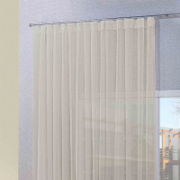 Cortina De Trilho Tecido Voal Linho 4,00M x 2,60M Decor - Palha