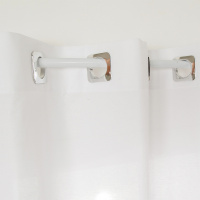 Cortina Para Quarto De Bebê 2,70m x 1,50m Para Varão Simples Tecido Misto Menino Balão - Azul Marinho