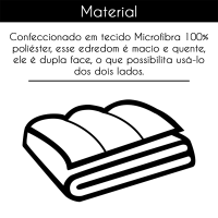 Edredom Solteiro Dupla Face 2,20m X 1,50m Microfibra Conforto - Tabaco