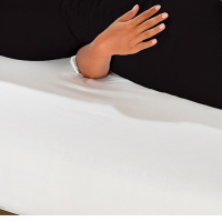 Fronha 100% Algodão Percal 150 Fios Com Zíper para Travesseiro De Corpo 90CM x 50CM - Preto
