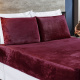 Jogo De Cama Casal Padrão 03 Peças De Manta Microfibra Biasoft - Vinho