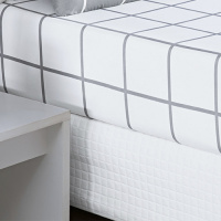 Jogo De Cama Casal Padrão 03 Peças Micropercal 200 Fios Austin - Cinza