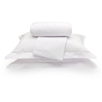 Jogo De Cama Casal Padrão Liso 100% Algodão 200 Fios 04 Peças Tous Les Jours - Branco