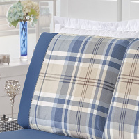 Jogo De Cama Casal Queen 03 Peças Micropercal 200 Fios Naturale - Titânio