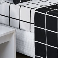 Jogo De Cama Casal Queen 04 Peças Micropercal 200 Fios Austin - Preto