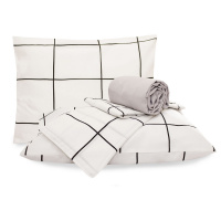Jogo de Cama king Estampado Percal 160 fios 04 peças Classic - Grid