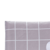 Jogo de Cama Queen Estampado Percal 160 fios 04 peças Classic - Grid Cinza