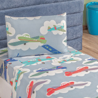 Jogo De Cama Solteiro Infantil 03 Peças Bouti - Avião