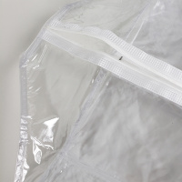 Kit 02 Capas Protetora Para Terno E Roupas 100% PVC Com Zíper 98cm X 58cm Transparente