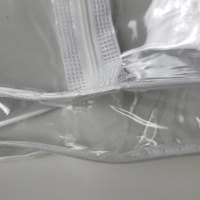 Kit 02 Capas Protetora Para Terno E Roupas 100% PVC Com Zíper 98cm X 58cm Transparente