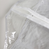Kit 06 Capas Protetora Para Terno E Roupas 100% PVC Com Zíper 98cm X 58cm Transparente