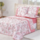 Kit Cobre Leito Matelado Estampado Casal King 3 Peças Micropercal 200 Fios Naturale - Serene