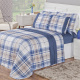Kit Cobre Leito Matelado Estampado Casal King 3 Peças Micropercal 200 Fios Naturale - Titânio