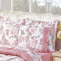 Kit Edredom Dupla Face Estampado Casal King 03 Peças Micropercal 200 Fios Naturale - Serene