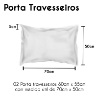Kit Edredom Dupla Face Estampado Casal Queen 03 Peças Micropercal 200 Fios Naturale - Flamingo