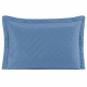 Porta Travesseiro Liso Microfibra 50cm x 70cm Matelado Ultrassônico Com Debrum - Azul Bebe