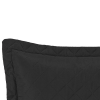 Porta Travesseiro Liso Microfibra 50cm x 70cm Matelado Ultrassônico Com Debrum - Preto