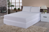 Protetor De Colchão Impermeável 100% PVC Solteiro Simples - Branco