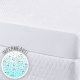 Protetor De Colchão Impermeável Com Matelado Ultrassônico RL Capas Casal Padrão Branco